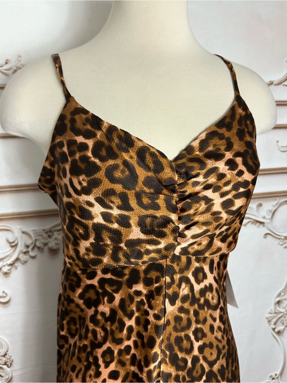 sofia by sofia vergara Leopard Print Slip Maxi Dress - Brown/Black - Picture 5 of 12